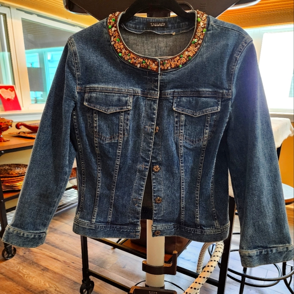 Tahari Jean Jacket